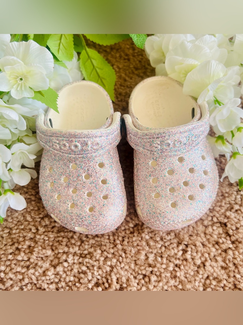 Crocs Baby Classic Fantasy Glitter Clogs